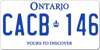 ON license plate CACB146