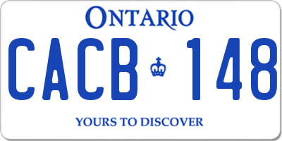 ON license plate CACB148