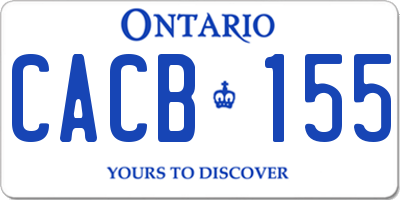 ON license plate CACB155