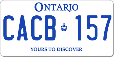 ON license plate CACB157