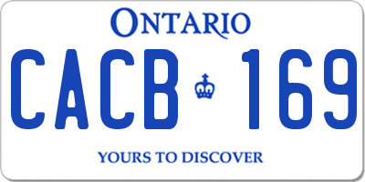 ON license plate CACB169