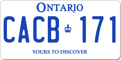 ON license plate CACB171