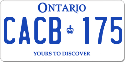 ON license plate CACB175