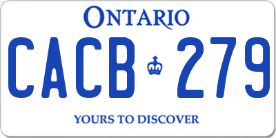 ON license plate CACB279