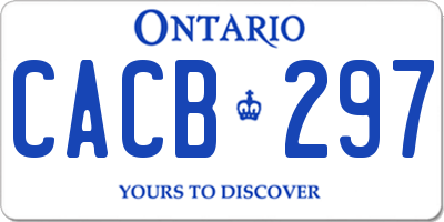 ON license plate CACB297