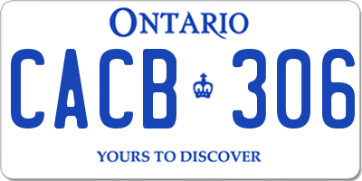 ON license plate CACB306