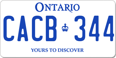 ON license plate CACB344