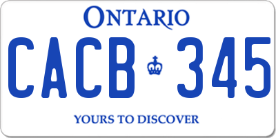 ON license plate CACB345