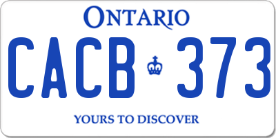 ON license plate CACB373