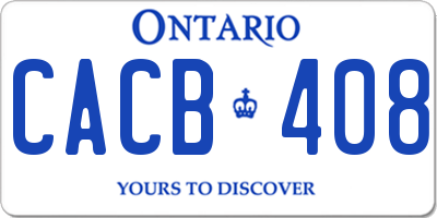 ON license plate CACB408