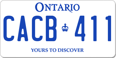 ON license plate CACB411