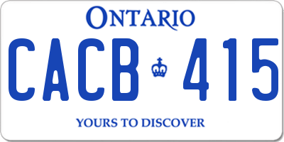 ON license plate CACB415