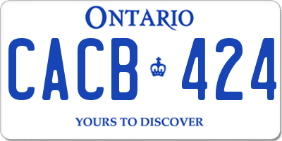 ON license plate CACB424