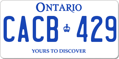 ON license plate CACB429