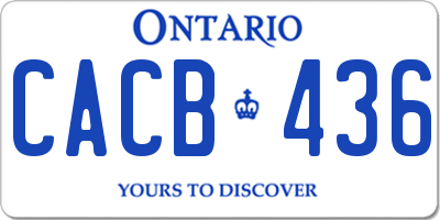 ON license plate CACB436