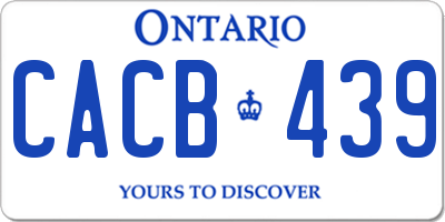 ON license plate CACB439