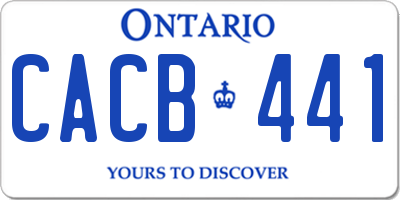 ON license plate CACB441