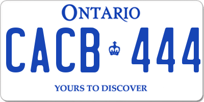 ON license plate CACB444