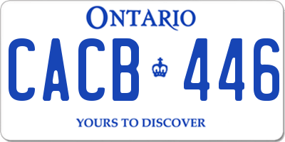 ON license plate CACB446