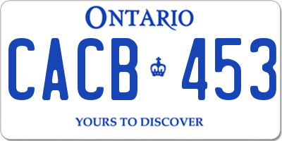 ON license plate CACB453