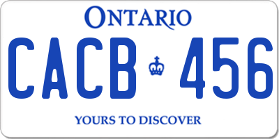 ON license plate CACB456