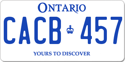 ON license plate CACB457