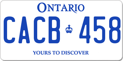 ON license plate CACB458