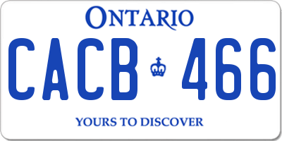 ON license plate CACB466