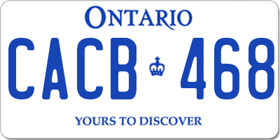 ON license plate CACB468