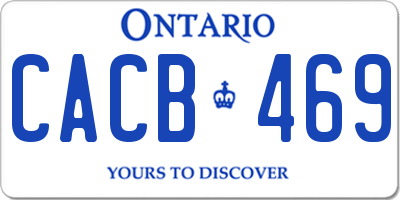 ON license plate CACB469