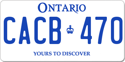 ON license plate CACB470