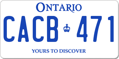 ON license plate CACB471