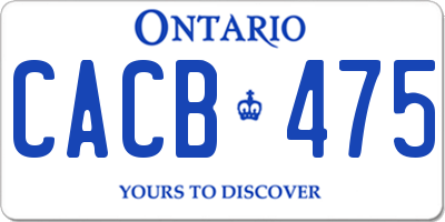 ON license plate CACB475