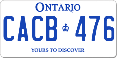 ON license plate CACB476