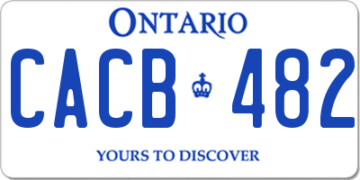 ON license plate CACB482