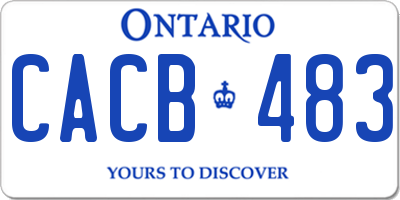 ON license plate CACB483