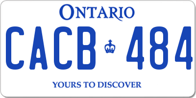 ON license plate CACB484