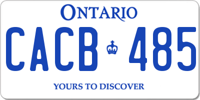 ON license plate CACB485