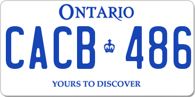 ON license plate CACB486