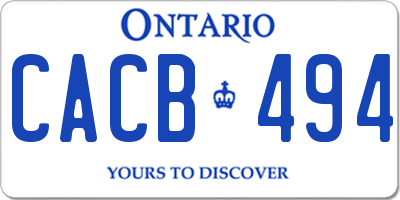 ON license plate CACB494