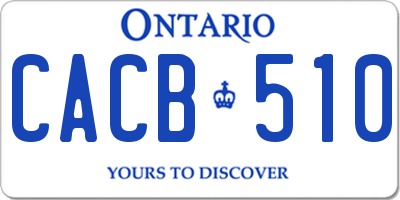 ON license plate CACB510