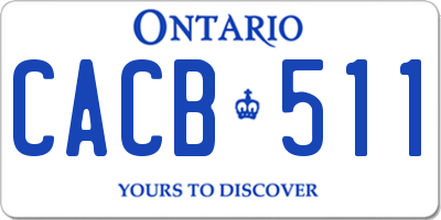 ON license plate CACB511