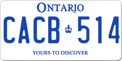 ON license plate CACB514