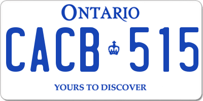 ON license plate CACB515