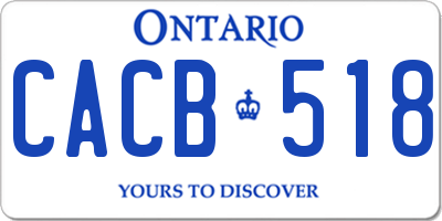 ON license plate CACB518