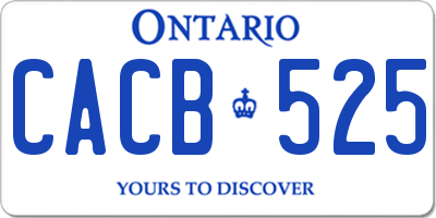 ON license plate CACB525