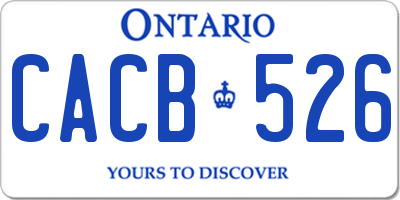 ON license plate CACB526