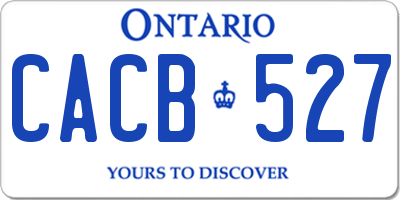 ON license plate CACB527