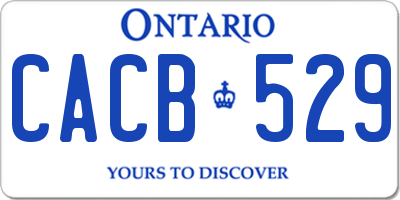 ON license plate CACB529