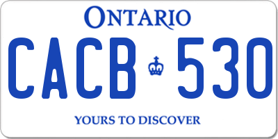 ON license plate CACB530